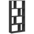 Estantería de madera de ingeniería negra 60x20x120