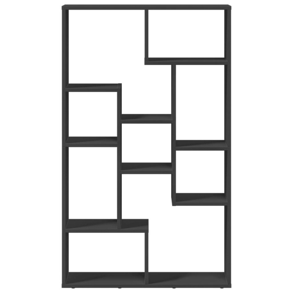 Estantería de madera de ingeniería negra 72x20x120