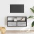 Mueble TV madera ingeniería y metal roble ahumado 80x31x39,5