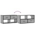 Mueble TV madera ingeniería y metal roble ahumado 80x31x39,5