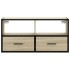 Mueble TV madera ingeniería y metal roble Sonoma 80x31x39,5