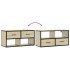 Mueble TV madera ingeniería y metal roble Sonoma 80x31x39,5