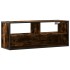 Mueble TV metal y madera contrachapada roble humo