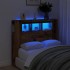 Cabecero con LED madera ingeniería envejecida 120x18,5x103,5