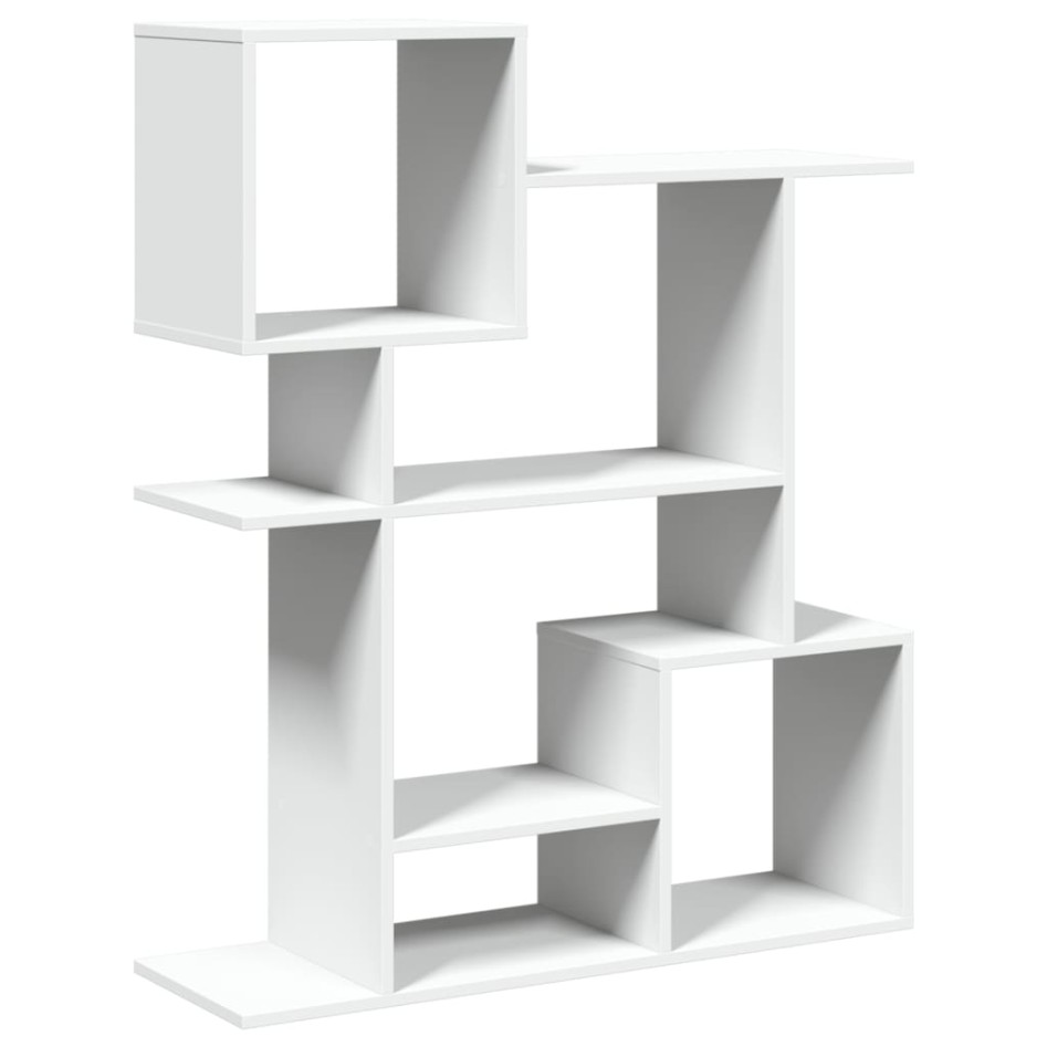 Librería divisora madera ingeniería blanca 92x29x112