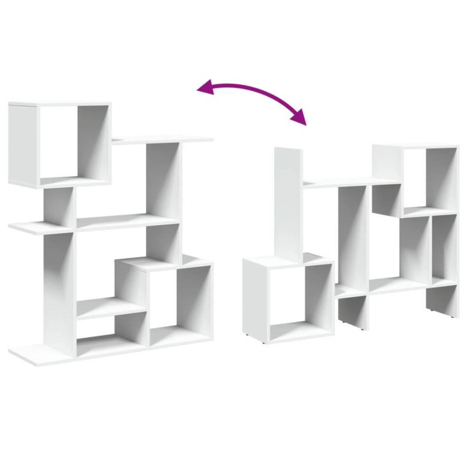 Librería divisora madera ingeniería blanca 92x29x112