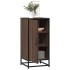 Aparador madera ingeniería y metal marrón roble 35,5x35x76