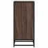 Aparador madera ingeniería y metal marrón roble 35,5x35x76