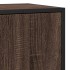 Aparador madera ingeniería y metal marrón roble 35,5x35x76