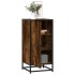 Aparador madera ingeniería y metal roble ahumado 35,5x35x76