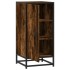 Aparador madera ingeniería y metal roble ahumado 35,5x35x76