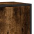 Aparador madera ingeniería y metal roble ahumado 35,5x35x76