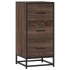 Aparador madera ingeniería y metal marrón roble 35,5x35x76
