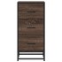 Aparador madera ingeniería y metal marrón roble 35,5x35x76