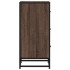 Aparador madera ingeniería y metal marrón roble 35,5x35x76