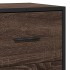 Aparador madera ingeniería y metal marrón roble 35,5x35x76