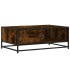 Mesa de centro madera ingeniería metal roble humo 90x57x35