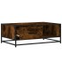Mesa de centro madera ingeniería metal roble humo 90x57x35