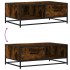 Mesa de centro madera ingeniería metal roble humo 90x57x35
