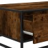 Mesa de centro madera ingeniería metal roble humo 90x57x35