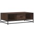 Mesa de centro madera ingeniería metal marrón 100x57x35