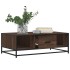 Mesa de centro madera ingeniería metal marrón 100x57x35
