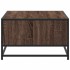 Mesa de centro madera ingeniería metal marrón 100x57x35