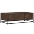 Mesa de centro madera ingeniería metal marrón 100x57x35