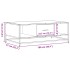 Mesa de centro madera ingeniería metal marrón 100x57x35