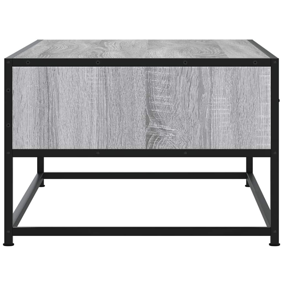 Mesa de centro madera ingeniería metal gris Sonoma 100x50x35