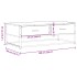 Mesa de centro madera ingeniería metal gris Sonoma 100x50x35