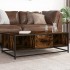 Mesa de centro madera ingeniería metal roble humo 100x57x35