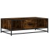 Mesa de centro madera ingeniería metal roble humo 100x57x35