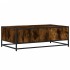Mesa de centro madera ingeniería metal roble humo 100x57x35