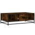 Mesa de centro madera ingeniería metal roble humo 100x57x35