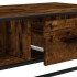 Mesa de centro madera ingeniería metal roble humo 100x57x35
