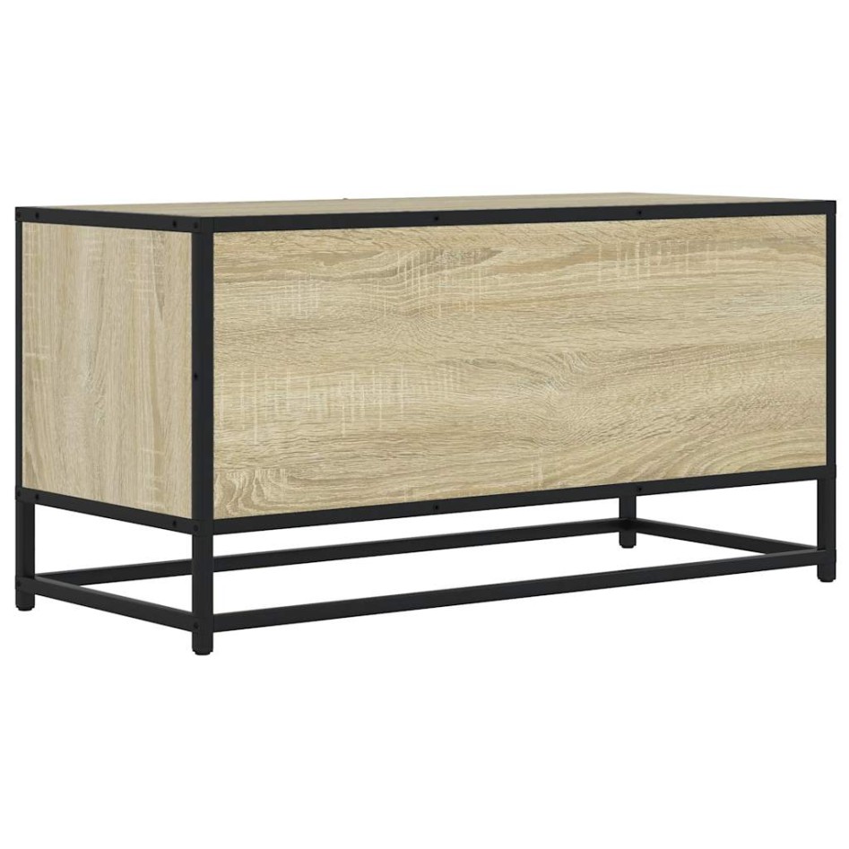 Mueble TV metal y madera ingeniería roble Sonoma 80x34,5x40