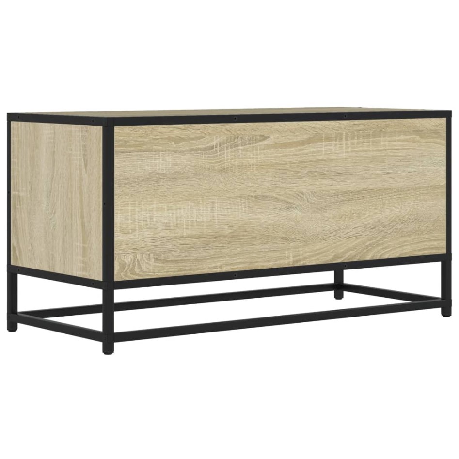 Mueble TV metal y madera ingeniería roble Sonoma 80x34,5x40