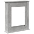 Borde de chimenea madera ingeniería gris hormigón 75x20x87,5