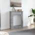 Borde de chimenea madera ingeniería gris hormigón 75x20x87,5
