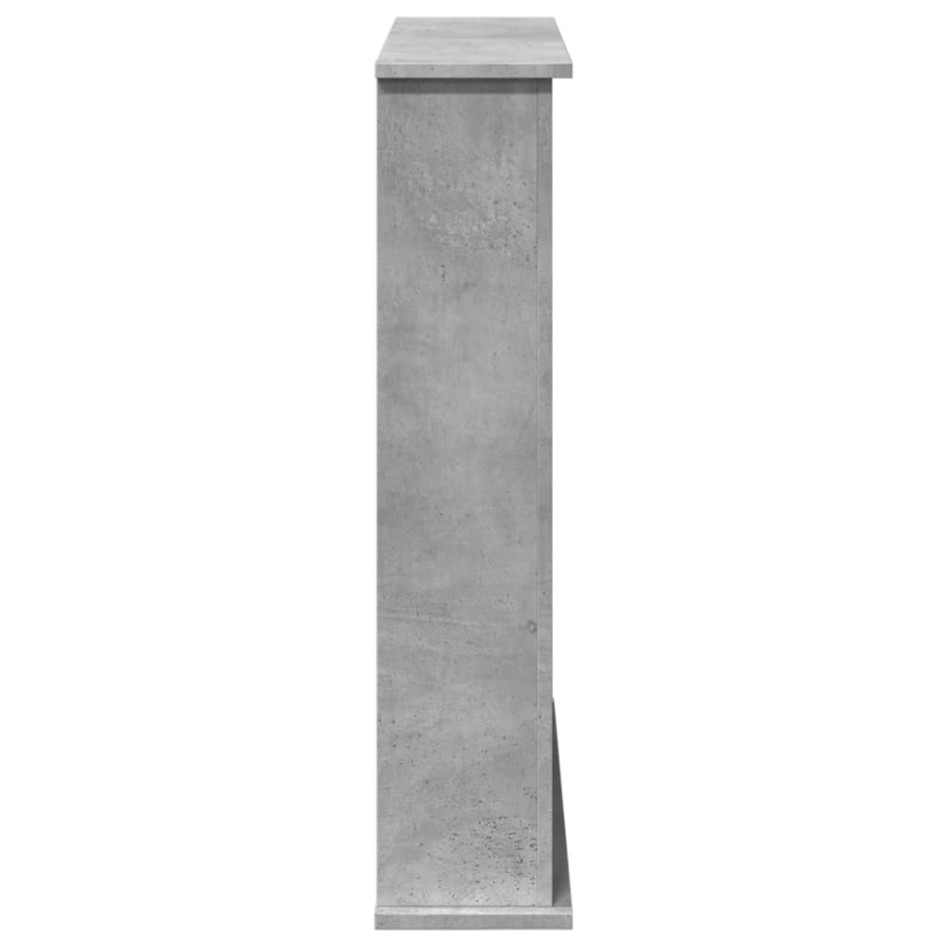 Borde de chimenea madera ingeniería gris hormigón 75x20x87,5