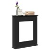 Borde de chimenea madera de ingeniería negro 75x20x87,5 cm