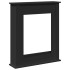 Borde de chimenea madera de ingeniería negro 75x20x87,5