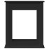 Borde de chimenea madera de ingeniería negro 75x20x87,5