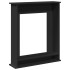 Borde de chimenea madera de ingeniería negro 75x20x87,5
