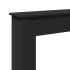 Borde de chimenea madera de ingeniería negro 75x20x87,5