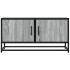 Mueble TV madera ingeniería y metal roble ahumado 80x34,5x40