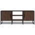 Mueble TV metal y madera ingeniería marrón roble 100x35x41