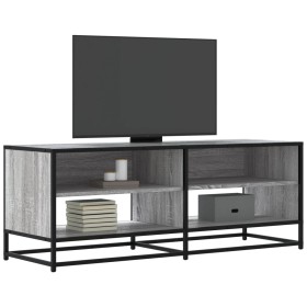 Mueble TV metal y madera ingeniería gris Sonoma 120,5x40x46