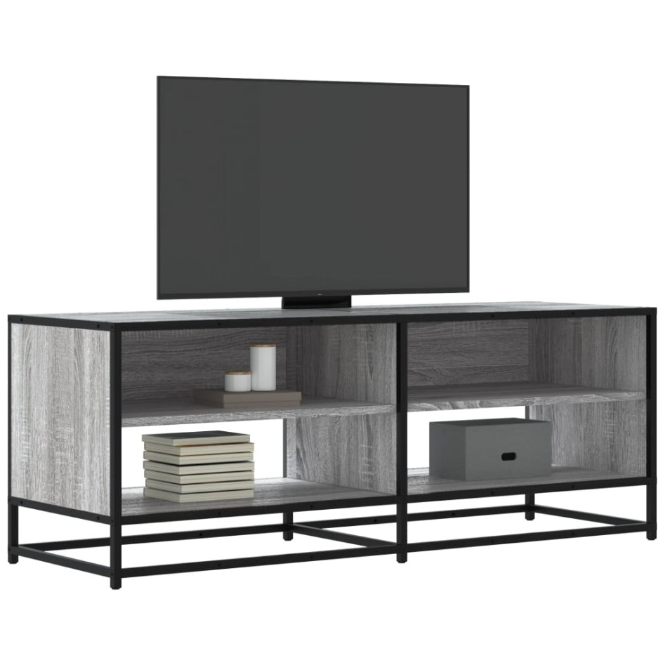 Mueble TV metal y madera ingeniería gris Sonoma 120,5x40x46